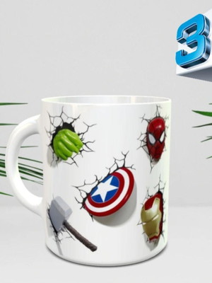 Caneca avengers imagem 3d
