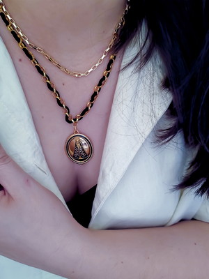 Colar nossa senhora - dourado