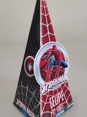 Caixa pirâmide homem aranha