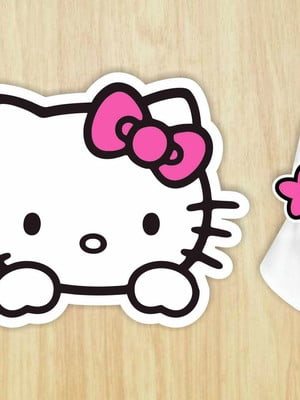 Sousplat + porta guardanapo hello kitty