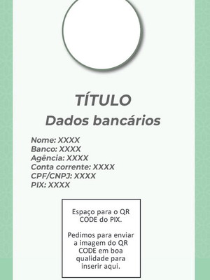 Arte digital com dados bancários