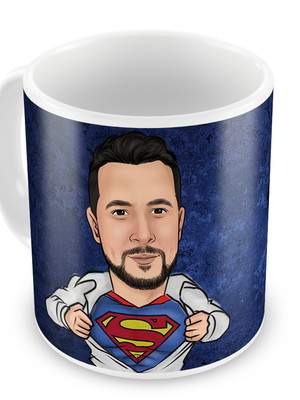 Caneca caricatura corpinho superman cod 440