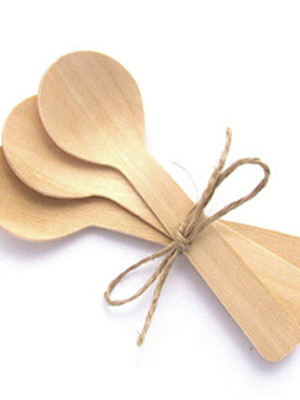 Mini colher de madeira 10cm com 1000 un