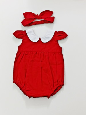 Roupa de bebê body boneca vermelho