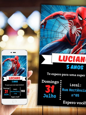 Convite digital homem aranha