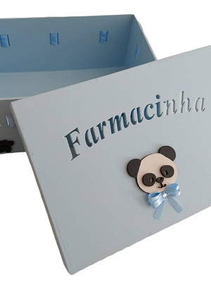 Caixa mdf farmacinha infantil ursinho panda