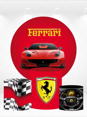 Painel redondo + kit de capas de cilindros ferrari