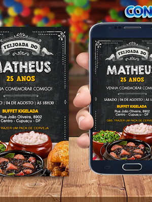 Convite digital feijoada