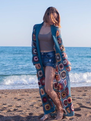 Cardigan de crochê