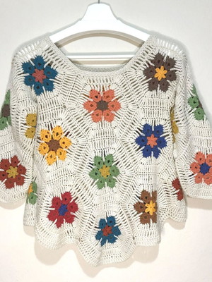 Blusa de crochê