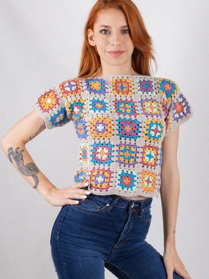 Blusa de crochê