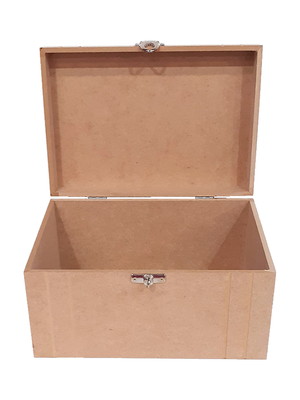 Frasqueira com dobradiça e fecho 29x20x16 - mdf madeira