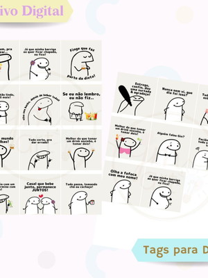 Tags para drinks #2 flork - arte digital