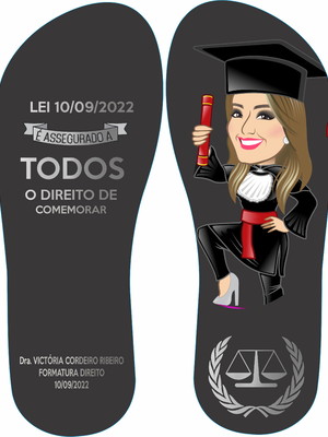 Chinelo formatura direito
