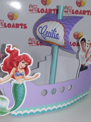 Barco + ariel + príncipe lilás