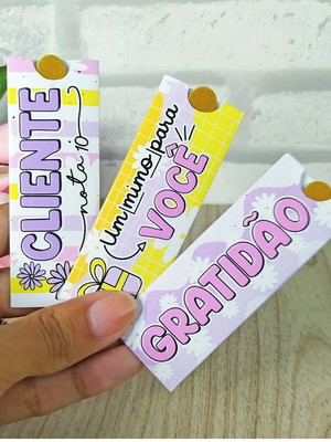 Tag com lixa personalizada mimo clientes