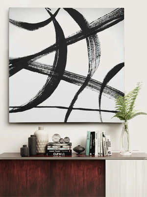 Quadro decorativo abstrato espressionismo moderno premium