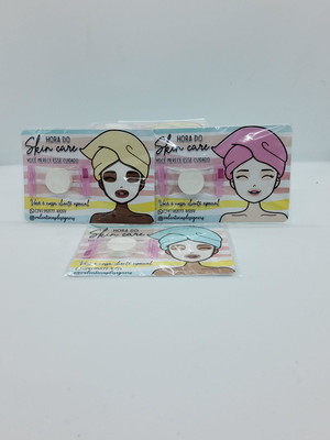 Card com mácara desidratada para skin care