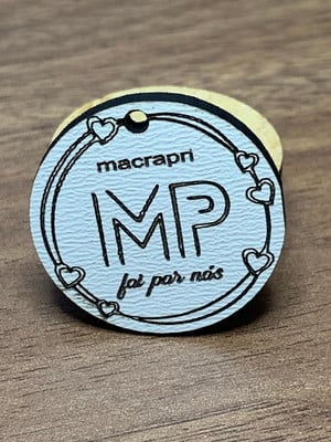 Pingente em mdf branco - logo