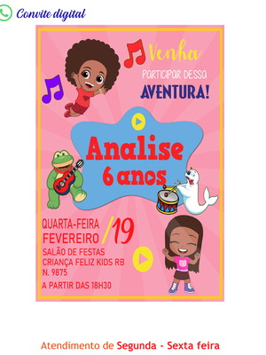 Convite luccas neto menina afro digital