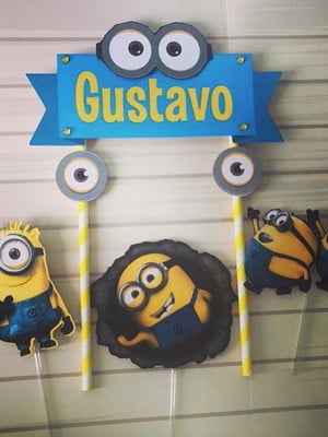 Topo de bolo minions (apliques)