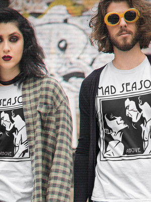 Camiseta mad season above grunge pearl jam screaming trees