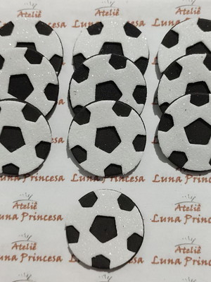 *aplique bolo de futebol em eva - 25 unidades*