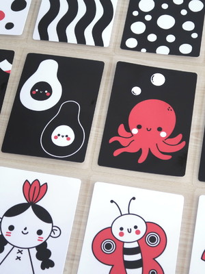 Kit 12 flashcards alto constraste montessori 3