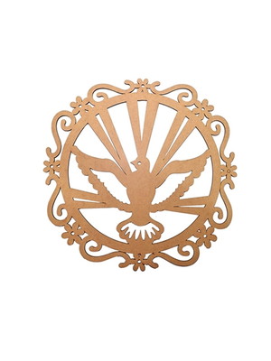 Mandala laser espirito santo 30cm - mdf madeira