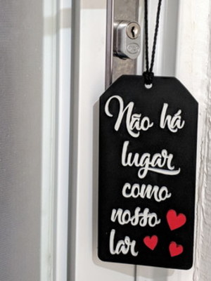 Plaquinha não há lugar como nosso lar