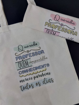 Ecobag dia dos professores personalizada