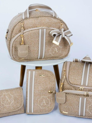 Kit de bolsas de maternidade luxo bolsa g é mochila 2 em 1