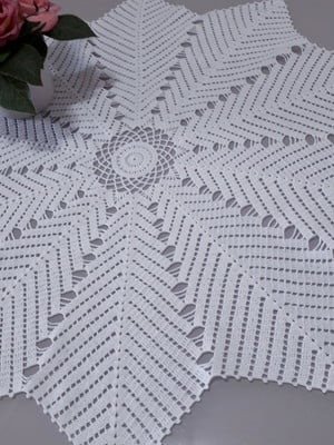 Toalha de mesa de crochê 80 cm