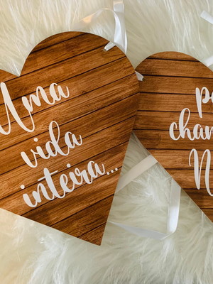 Placa personalizada cadeira noivos