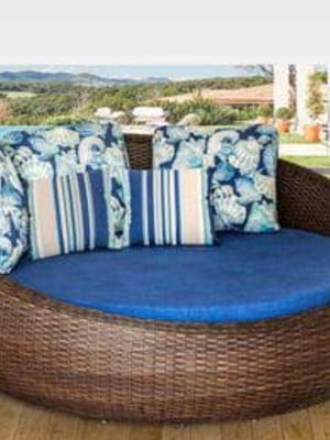 Capa para almofada de chaise redonda 1,40x10