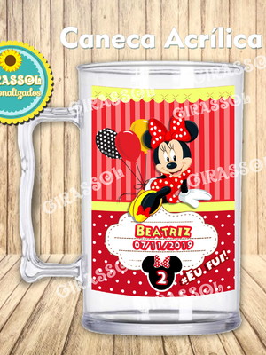 Caneca acrílica minnie