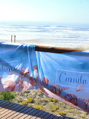 Canga de praia personalizada - caracol