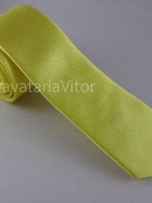 Gravata amarela slim kit 10
