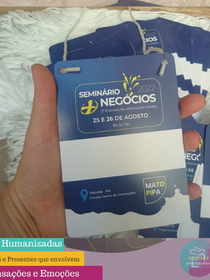 Crachá credencial para eventos