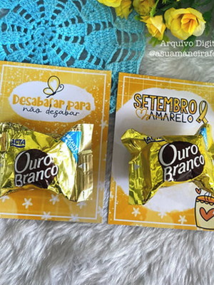 Card com bombom- setembro amarelo