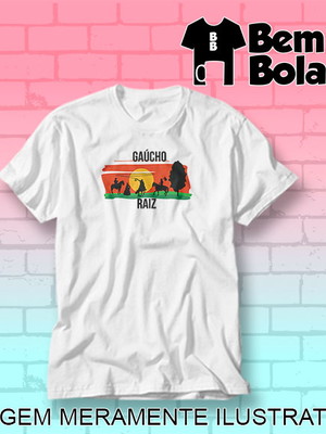 Camiseta com frase gaúcho raíz semana farroupilha