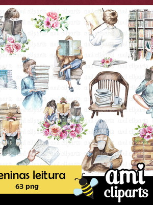 Kit digital meninas leitura livros