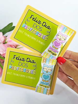 Balinhas com tag personalizadas dia dos professores