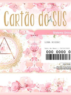 Arq. dig. cartão sus floral com letra - d218
