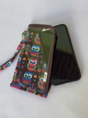 Porta celular com visor