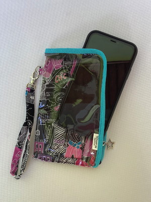 Porta celular com visor