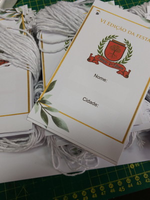 Crachá para eventos credencial 100uni