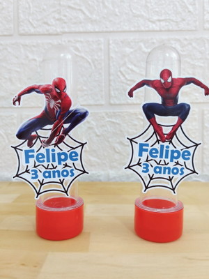 Kit: 30 tubetes homem-aranha - papelaria personalizada