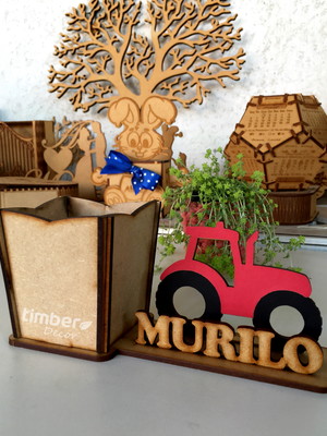 Centro de mesa personalizado -decorado - trator