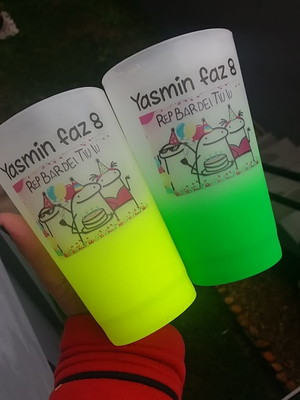 Copo twister 500 ml degrade, com led e personalizado